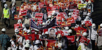 المظاهرات المناهضة للانقلاب ميانمار