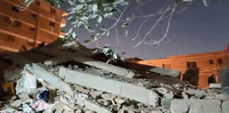 انهيار مبنى سكني بالقاهرة