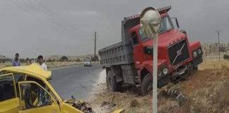 حادث طريق صيدنايا رنكوس