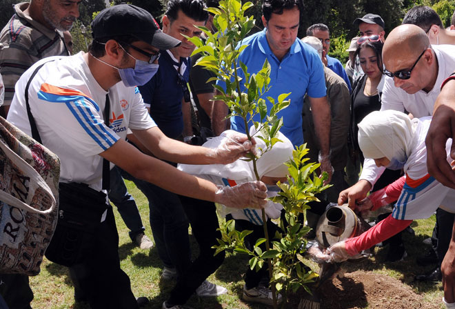 حملة تشجير بدمشق