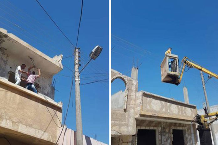 ضبط استجرار للكهرباء بحمص