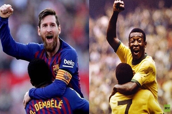 ميسي يحطم 3 أرقام قياسية للأسطورة بيليه في غضون عام واحد!