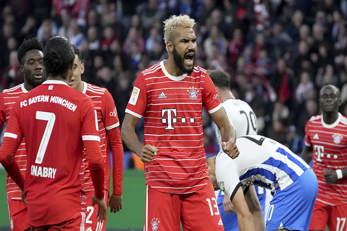الدوري الألماني.. بايرن يرتقي إلى الصدارة مؤقتا بفوز صعب على هرتا