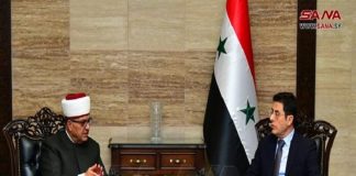 وزير الصحة السوري مع وزير الأوقاف الفلسطيني