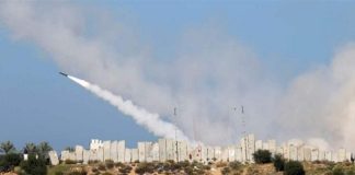 المقاومة الفلسطينية تبدأ ردها الصاروخي الواسع على الاحتلال الاسرائيلي