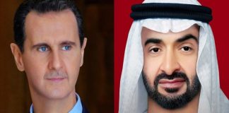 الرئيس الأسد والشيخ محمد بن زايد يتبادلان التهاني بمناسبة عيد الأضحى المبارك