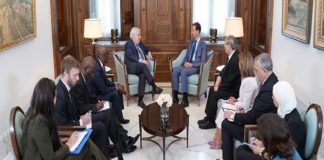 الرئيس الأسد يلتقي مارتن غريفيث وكيل الأمين العام للأمم المتحدة للشؤون الإنسانية
