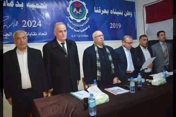 عمال نقابتي الاستصلاح والسدود والبناء والإسمنت