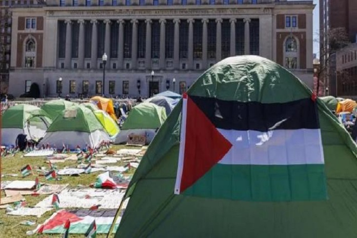 مظاهرات في الجامعات الأمريكية نصرة لفلسطين والسلطات تتجه للقوة لفضها