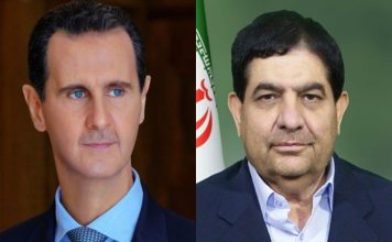 الرئيس الأسد يعزي الرئيس الإيراني المكلف بوفاة الرئيس رئيسي ورفاقه