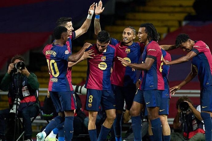 فوز برشلونة على اشبيلية